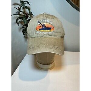 C-Devil II Sportfishing Hat Rhode Island Charter Fishing Cap Khaki OC Sports VTG